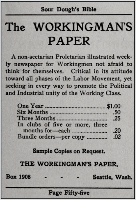 Sour Dough, AT Fair, Workingmans Paper, p55, 1910