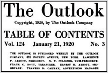 The Outlook, LF Abbott, President, p90, Jan 21, 1920