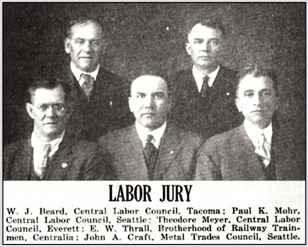 IWW Centralia, Labor Jury, Chaplin p79, 1920 