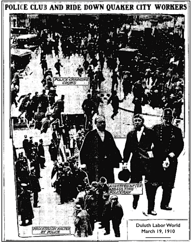 Phl GS, Police Ride Down Strikers, LW p1, Mar 19, 1910