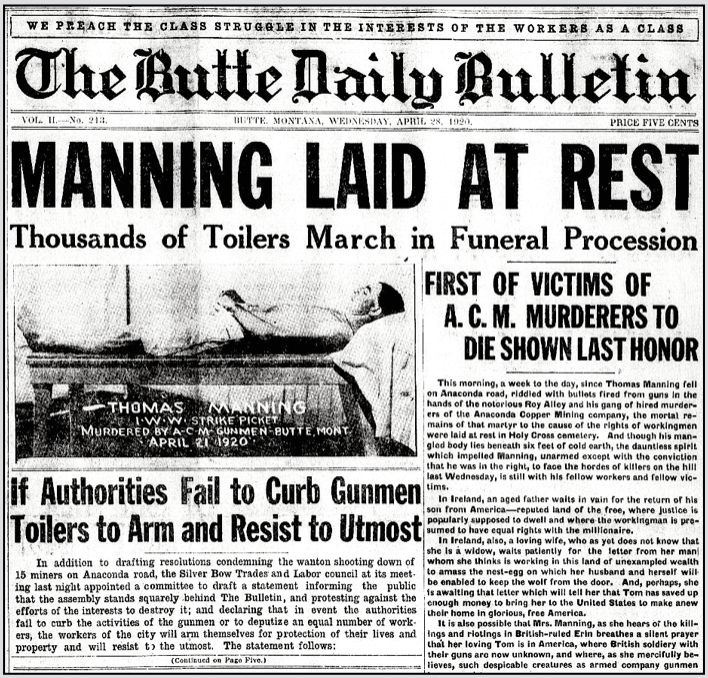 ACM Massacre Butte, Manning Laid to Rest, BDB p1, Apr 28, 1920