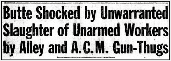 ACM Massacre, Butte Shocked by Slaughter, cprd, BDB p1, Apr 22, 1920