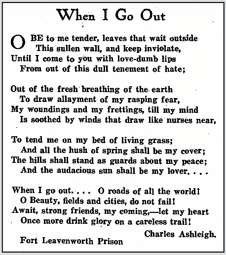 IWW Class War Prisoners, Poem C Ashleigh, Liberator p7, Apr 1920