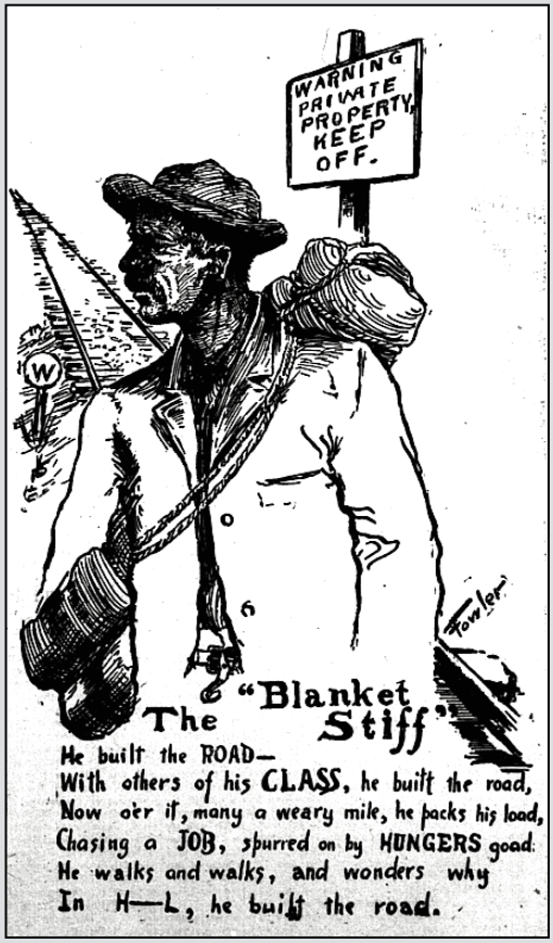 Migrant Workers, Blanket Stiff by Fowler, Workingmns p3, Apr 15, 1910