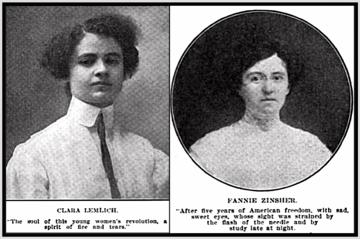 Clara Lemlich, Fannie Zinsher, Survey p553, p551, Jan 22, 1910