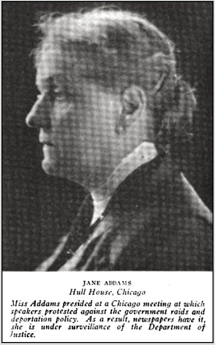 Jane Addams, Keeper of the Faith, Survey p537, Feb 7, 1920