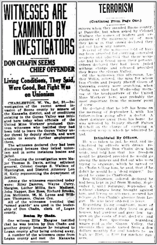 WV Coal Fields Witnesses on Gunthug Terror, Wlg Int ps 1 n 11, Oct 1, 1919