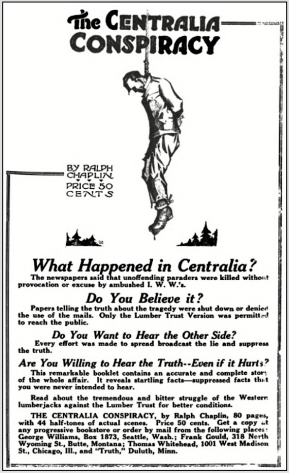 Centralia Conspiracy by Ralph Chaplin, AD, OBU Mly p64, June 1920