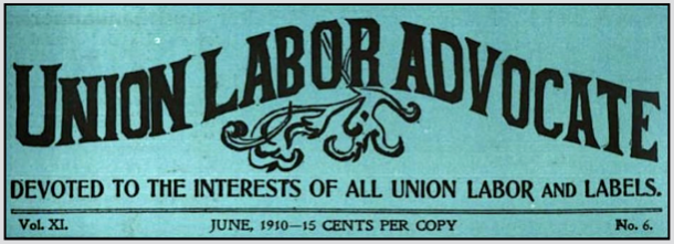 Chg Un Lbr Adv, Chicago Union Labor Advocate Cv, June 1910