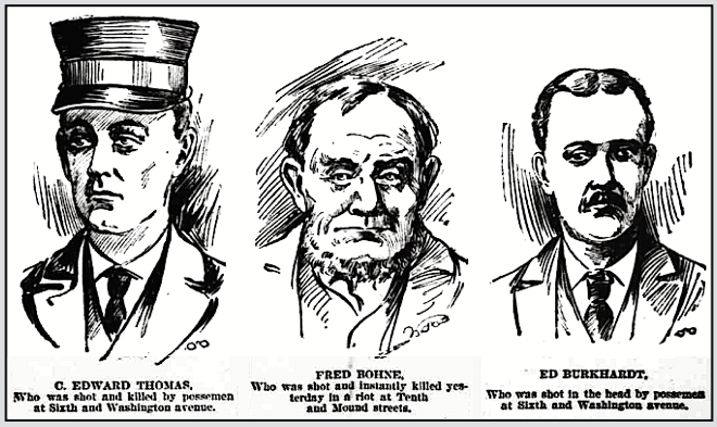 Labor Martyrs, St Louis Streetcar Strike, StL Rpb p1, June 11, 1900