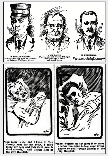 Labor Martyrs, St Louis Streetcar Strike copy, StL Rpb p1, June 11, 1900