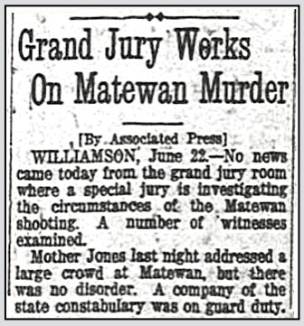 Matewan, re Grand Jury, WVgn p1, June 22, 1920