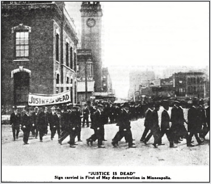 May Day in Mpl Justice Is Dead, OBU p9, June 1920