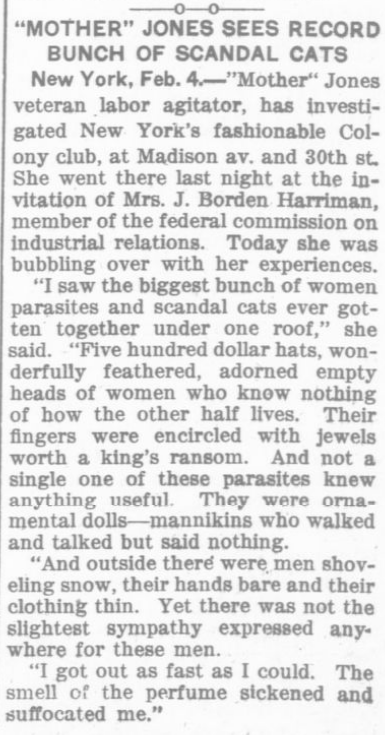 Mother Jones, NYC Scandal Cats, Day Book p2, Feb 4, 1915