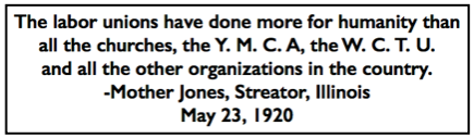 Quote Labor Unions for Humanity, Streator Dly Free Prs p3, May 24, 1920