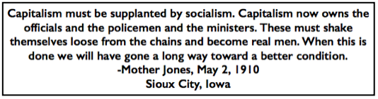 Quote Mother Jones, Capitalism Owns, Black Hills Dly Rg p1, May 4, 1910