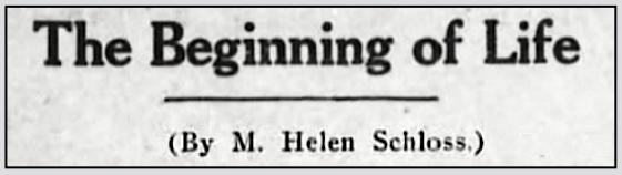 Article by Helen Schloss, Black Hills Dly Rg p2, July 15, 1910