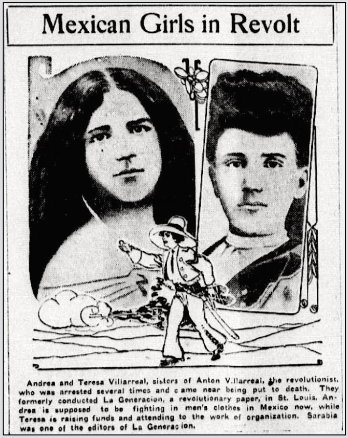 Mex Rev, Andrea n Teresa Villarreal, Dly Missoulian p16, Mar 19, 1911