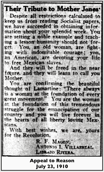 Mex Rev Tribute to Mother Jones, AtR p4, July 23, 1910