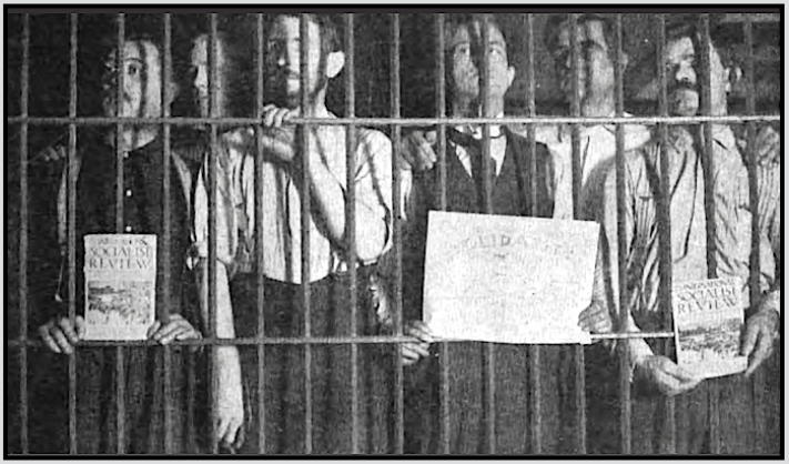 New Castle PA, Jailed for Free Press, ISR Cv, July 1910