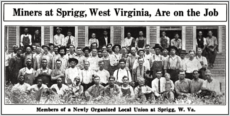 UMW Members Sprigg WV, UMWJ p14, Aug 15, 1920
