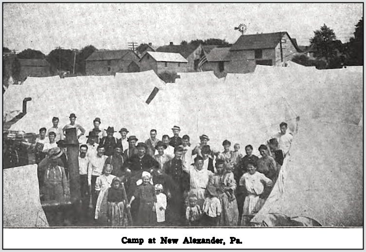 PA Miners Strike, Camp at Alexander, ISR p144, Sept 1910
