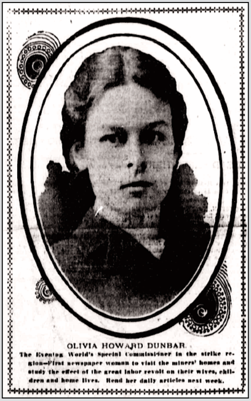 Olivia Howard Dunbar, Journalist, NY Eve Wld p1, Sept 15, 1900