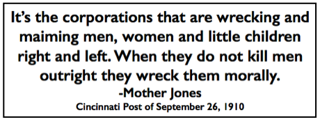 Quote Mother Jones, Corporations Wreck n Maim, Cnc Pst p9, Sept 26, 1910