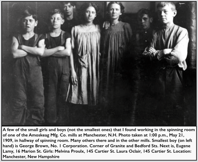 Child Labor Lewis Hine, Girls n Boys, Manchester NJ, May 21, 1909, LOC