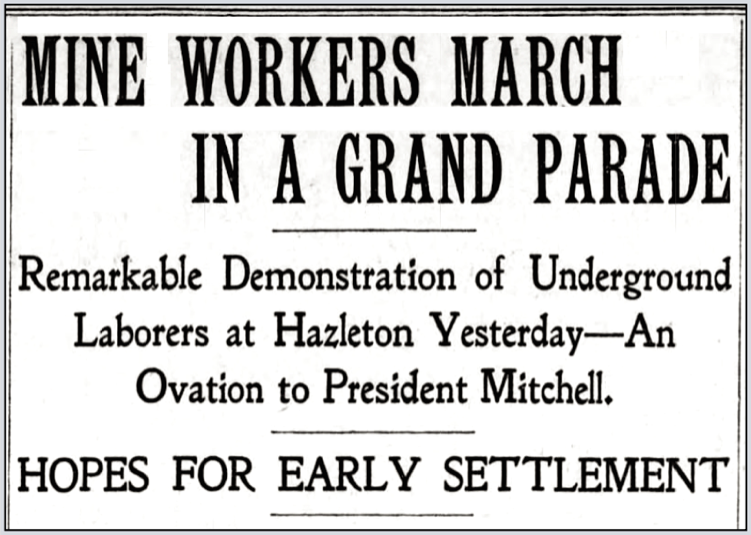 PA Anthracite Strike, Grand Parade Hzltn, Phl Tx p5, Oct 23, 1900