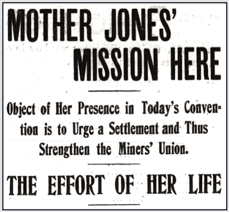 PA Anthracite Strike Mother Jones Mission Conv, Scranton Tx p1, Oct 13, 1900