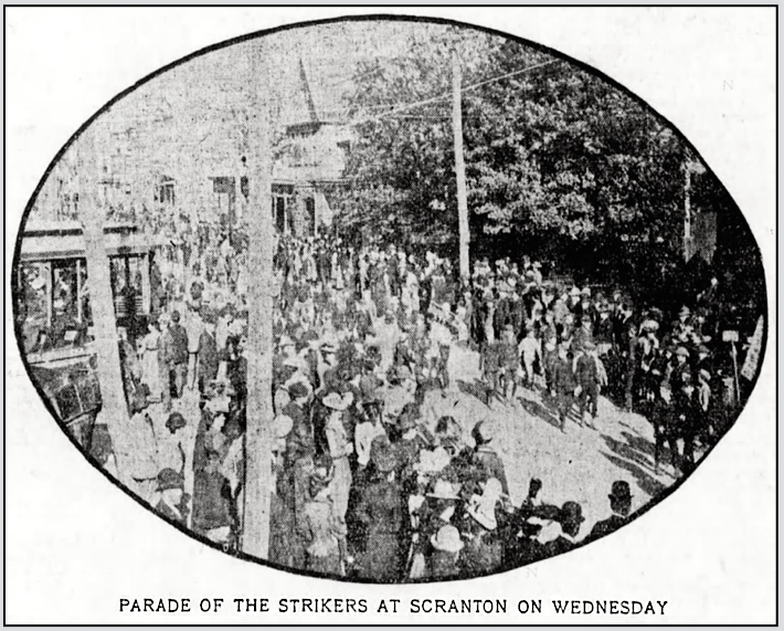 PA Anthracite Strike, Scranton March Oct 10, Phl Tx p3, Oct 12, 1900
