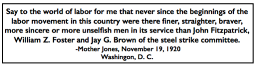 Quote Mother Jones re WZF Straight Brave Sincere, BDB p3, Nov 19, 1920