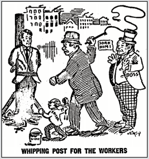 Whipping Post for Workers, IW p1, Nov 2, 1910