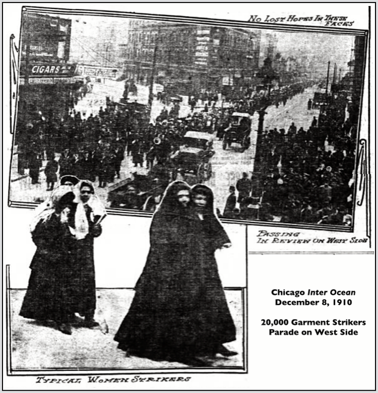 Chg Garment Workers Strike, 20,000 Parade West Side, Intr Ocn p3, Dec 8, 1920