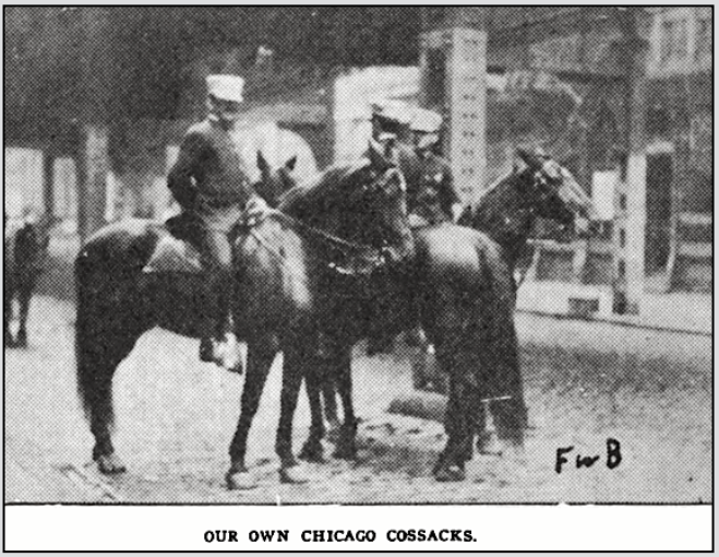 Chg Garment Workers Strike, Cossacks, ISR p358, Dec 1910