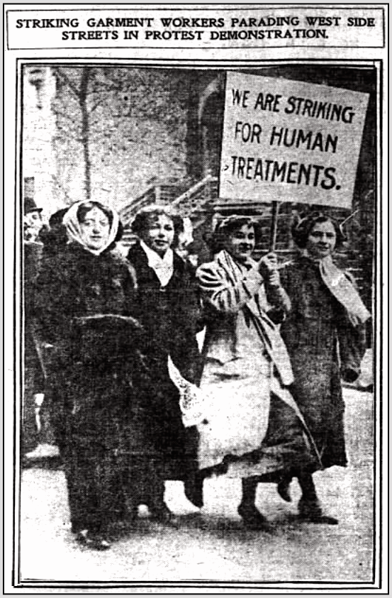 Chg Garment Workers Strike, Parade West Side, Intr Ocn p3, Dec 8, 1920