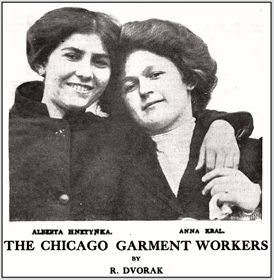 Chg Garment Workers Strike, by Dvorak, Alberta Anna, ISR p353, Dec 1910