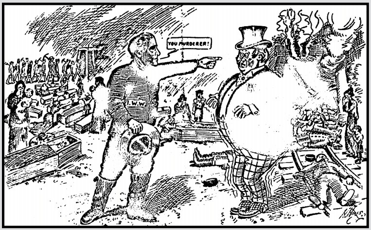 DRWG re Mine Disasters, Murderer Coal Op, IW p1, Dec 1, 1910