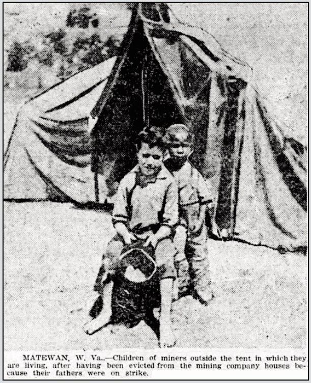 Mingo Co WV, Children in Tents, Lbr Ns Altoona Tb p10, Sept 3, 1920