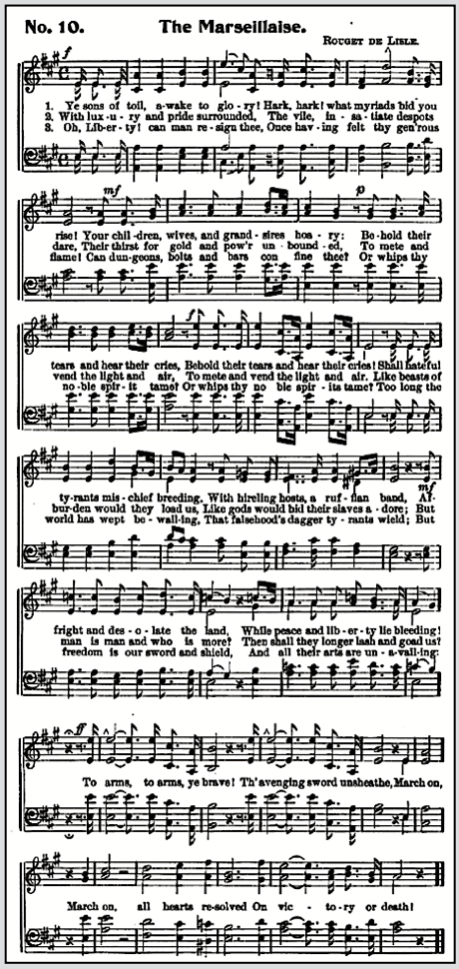 The Marseillaise, Socialist Songs w Music No 10, Kerr Feb 15, 1901