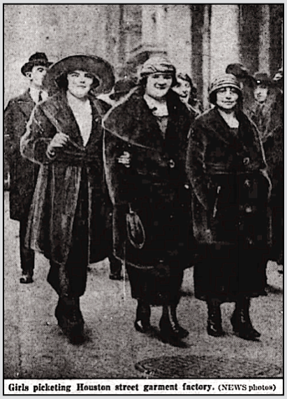 ACW Lockout Strike 1920 to 1921, Girls Picket, NY Dly Ns p1, Dec 15, 1920