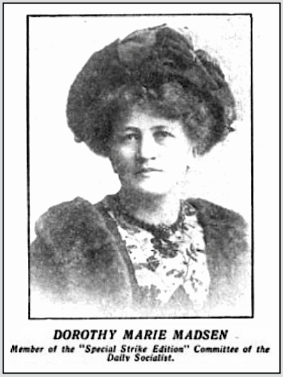Chg Garment Workers Strike, Socialist Dorothy Marie Madsen, Prg Wmn p3, Jan 1911