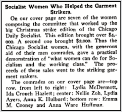 Chg Garment Workers Strike, Socialist Wmn Com Names, Prg Wmn p2, Jan 1911