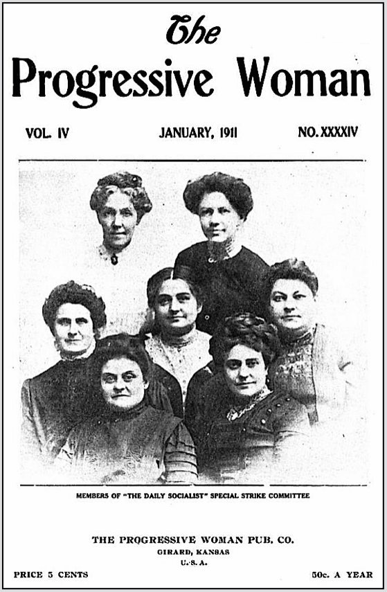 Chg Garment Workers Strike, Socialist Wmn Com, Prg Wmn Cv, Jan 1911