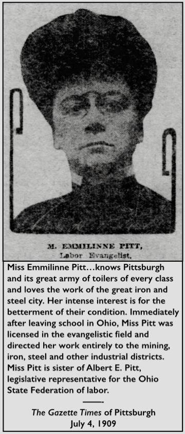 Emmeline Emmilinne Pitt, Ptt Pst Gz p13, July 4, 1909