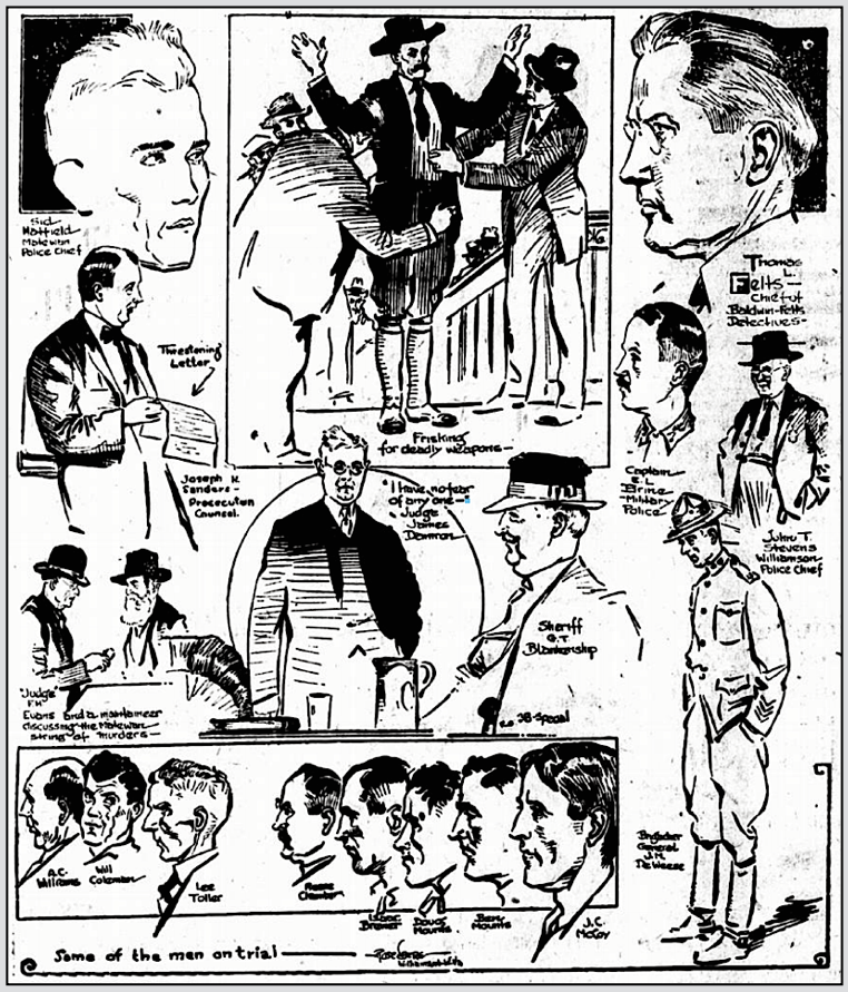Matewan Trial Sid Hatfield etc, DRWGs, Bismarck Dly Tb p2, Jan 27, 1921