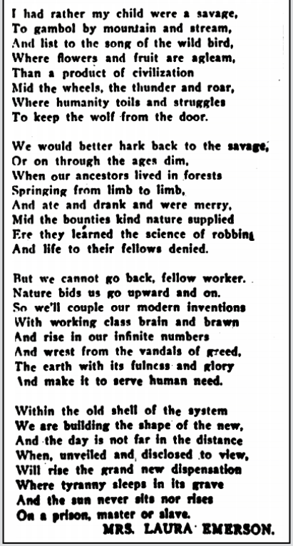 POEM Come Out of the Depths cont by Laura P Emerson, IW p3, Jan 12, 1911