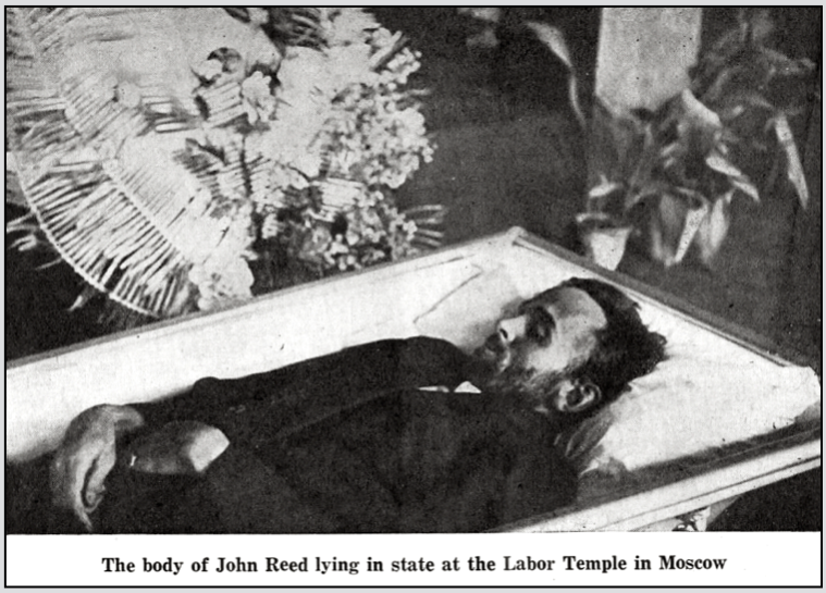 John Reed, Body Moscow Labor Temple, Lbtr p12, Feb 1921
