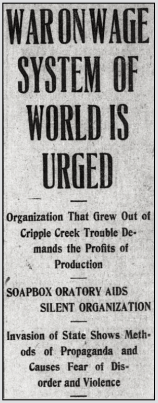 Fresno FSF, IWW Urges War on Wage System, SF Call p1, Mar 2, 1911